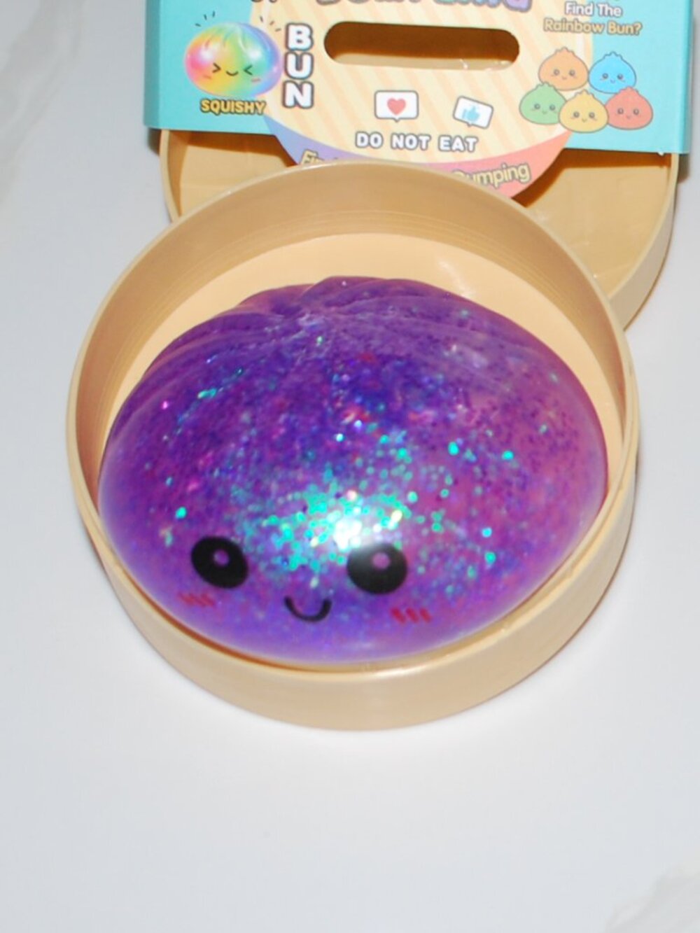 Squishy Dumpling Purple Glitter New